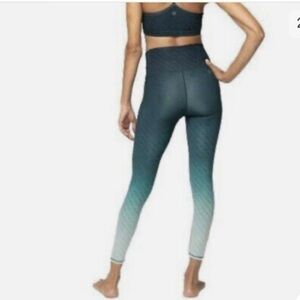 AR 33 Leggings Pant M Alpha Hi Waist Yoga Gym Green Ombré Pull On Unworn NWT $98